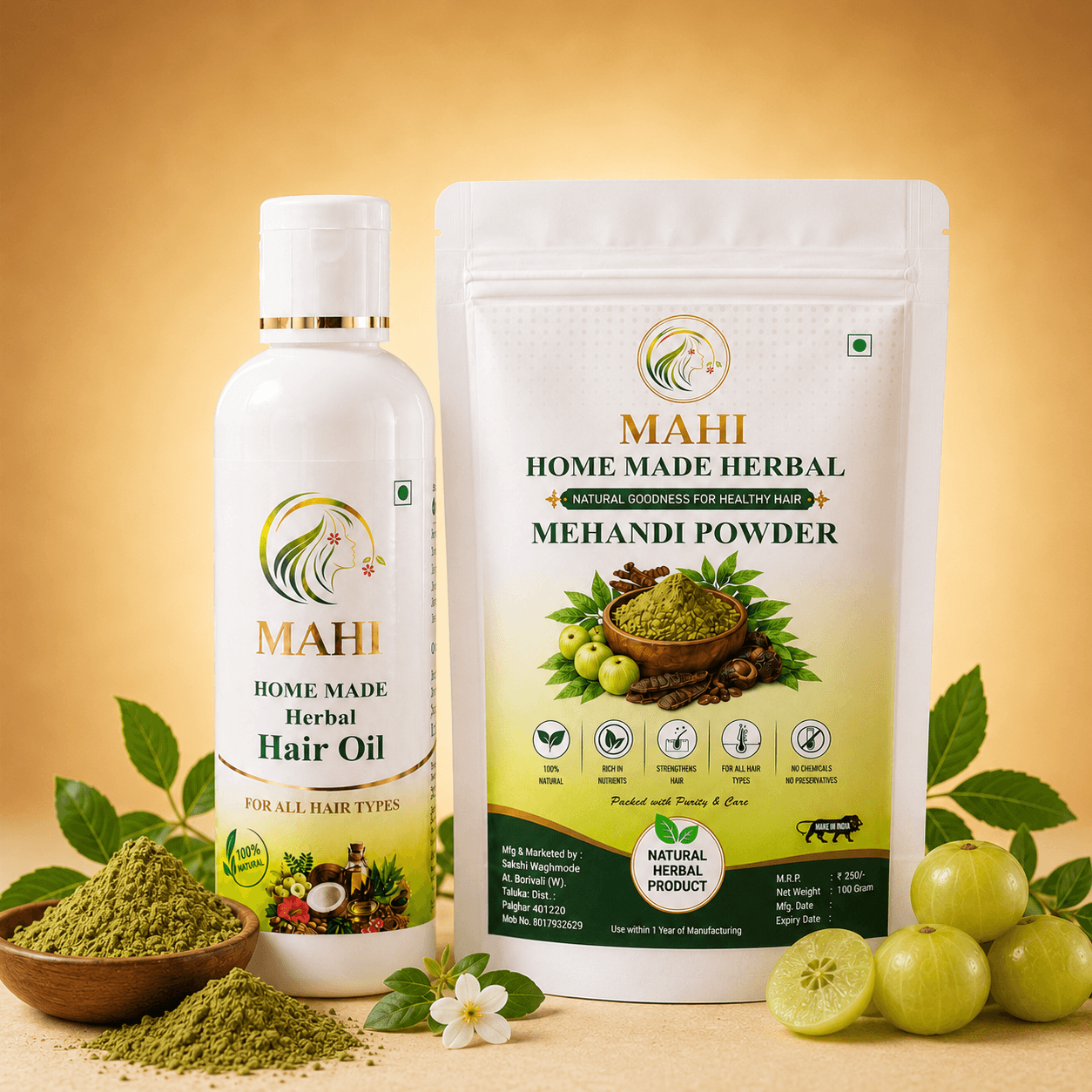 Hair Oil + Mehandi Combo