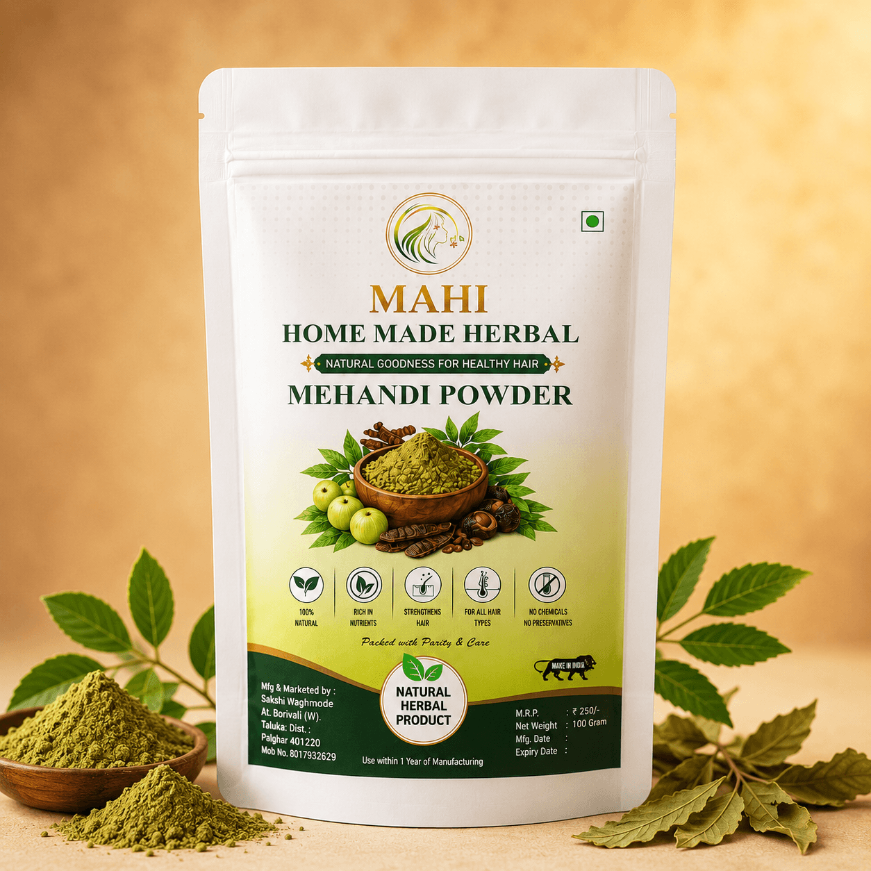 Mahi Homemade Herbal Mehandi Powder